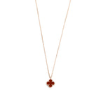 2023 18k Rose Gold Sweet Alhambra Carnelian Pendant Necklace w/ Box, Receipt &amp; Certificate