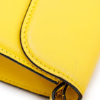 Yellow Calfskin Leather Vlogo Loco Shoulder Bag