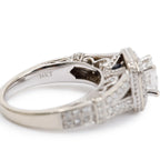 14k White Gold Love Diamond Engagement Ring, Size 6 w/ GIA Certificate