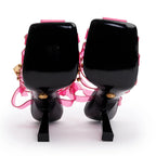 Pink Pvc Medusa Insignia T-Strap Sandals, Size 40 Coeur Cult Core