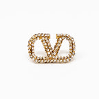 Valentino Crystal Logo Stud Earrings Coeur Cult Core