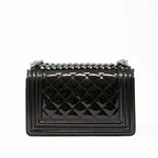 Chanel Black Patent Small Boy Bag Coeur Cult Core