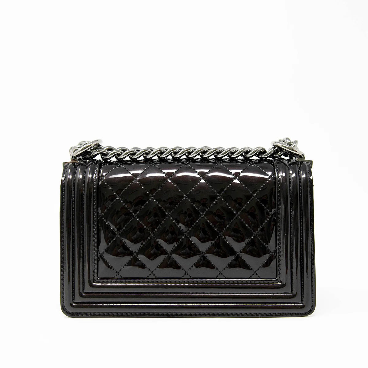 Chanel Black Patent Small Boy Bag Coeur Cult Core