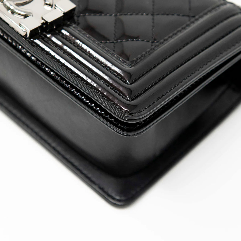 Chanel Black Patent Small Boy Bag Coeur Cult Core