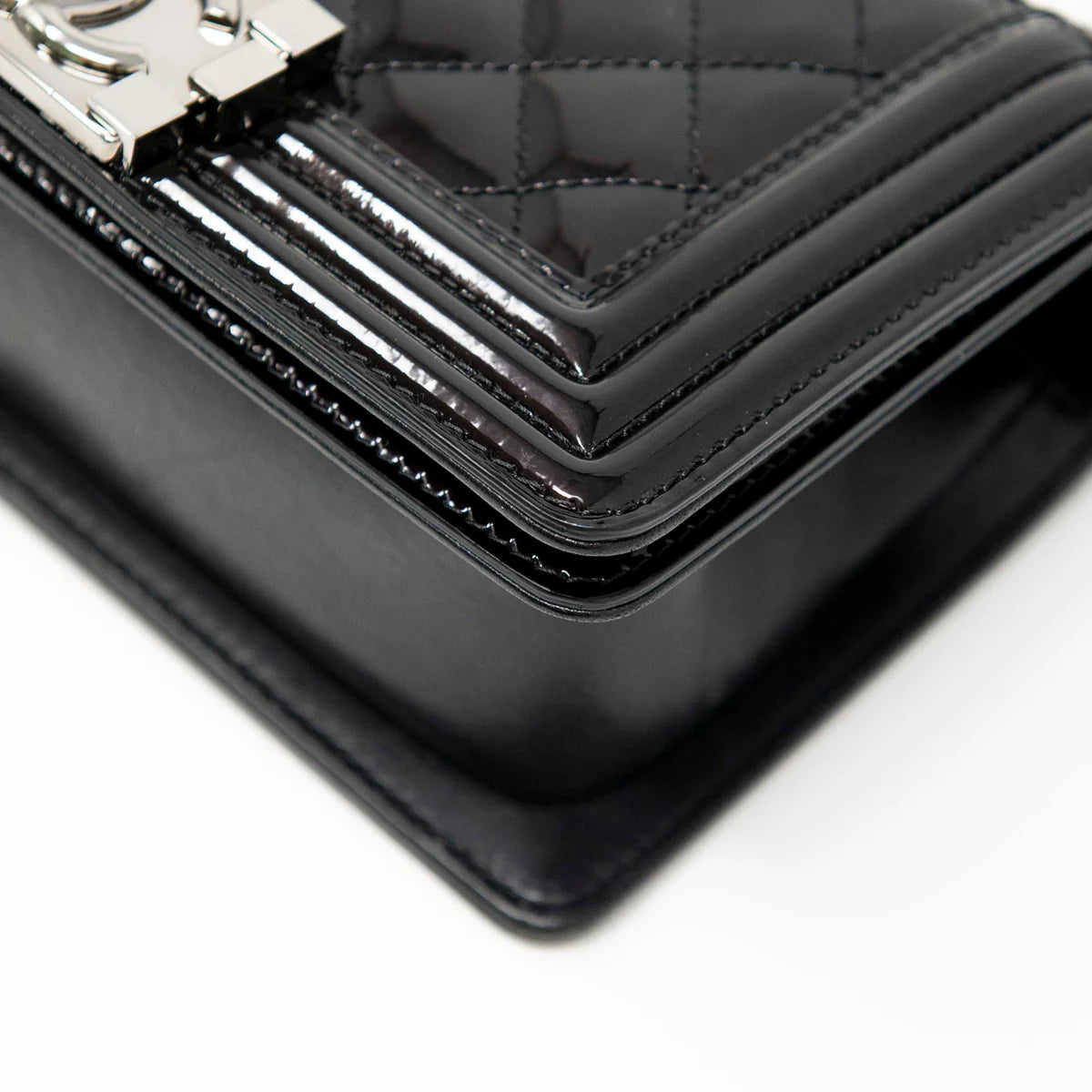 Chanel Black Patent Small Boy Bag Coeur Cult Core