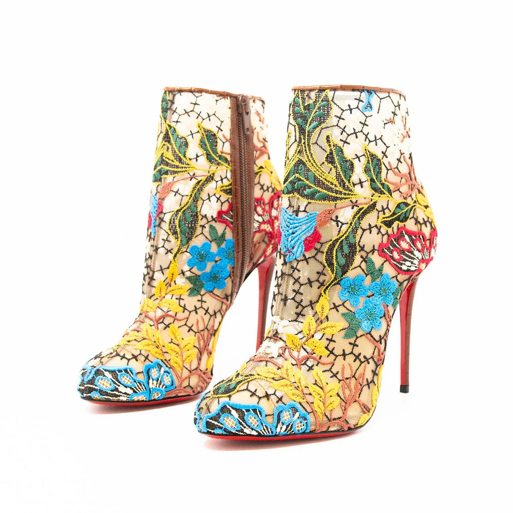 Christian Louboutin Miss Tennis Butterfly Booties 37 Coeur Cult Core