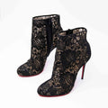 Christian Louboutin Black Miss Tennis Lace Boots 37 Coeur Cult Core
