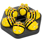 TTS 18-pcs Bee-Bot Programmable Floor Robot See & Say Version with FREE 3-pcs Rechargeable Docking Station w/ USB Cable - Programmable Toy for Kids