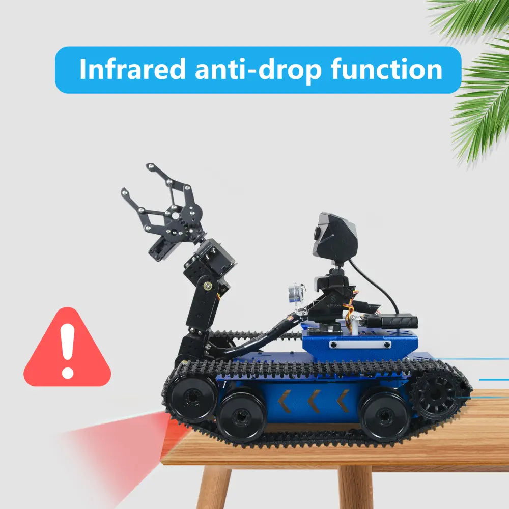 XiaoR GEEK GFS-X crawler-type AI programmable robot car with Raspberry Pi 4B 4G development kits Coeur Cult Core
