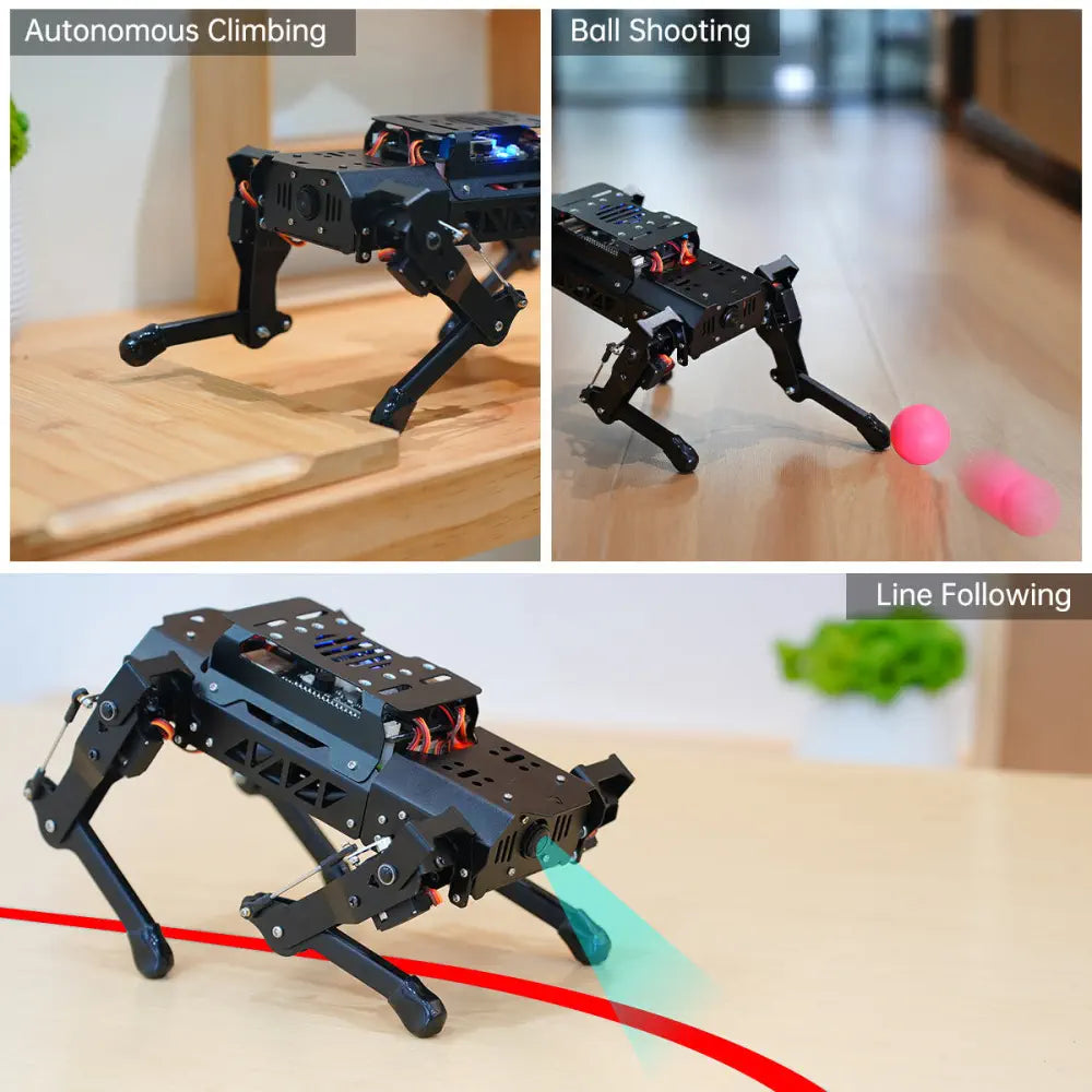 Hiwonder PuppyPi Pro ROS Quadruped Robot, Integrated with AI Large Model (ChatGPT), Supports AI Vision, Voice Interaction, LiDAR, and Robotic Arm Attachment (Ultimate kit with Raspberry Pi 5 8GB)