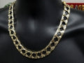 17MM 10k Yellow Diamond Cut Gourmette Gold Chain MGC-008, Size: 22 Coeur Cult Core