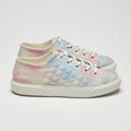 Pre-Loved Chanel™ Multicolor Quilted Fabric Sneakers Size 39.5 Coeur Cult Core