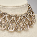 Pre-Loved Chanel ™ 2017 Infinity Crystal and Gold Choker Necklace Coeur Cult Core