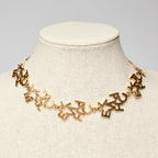 Pre-Loved Chanel ™ Gold Logo Choker Necklace Coeur Cult Core