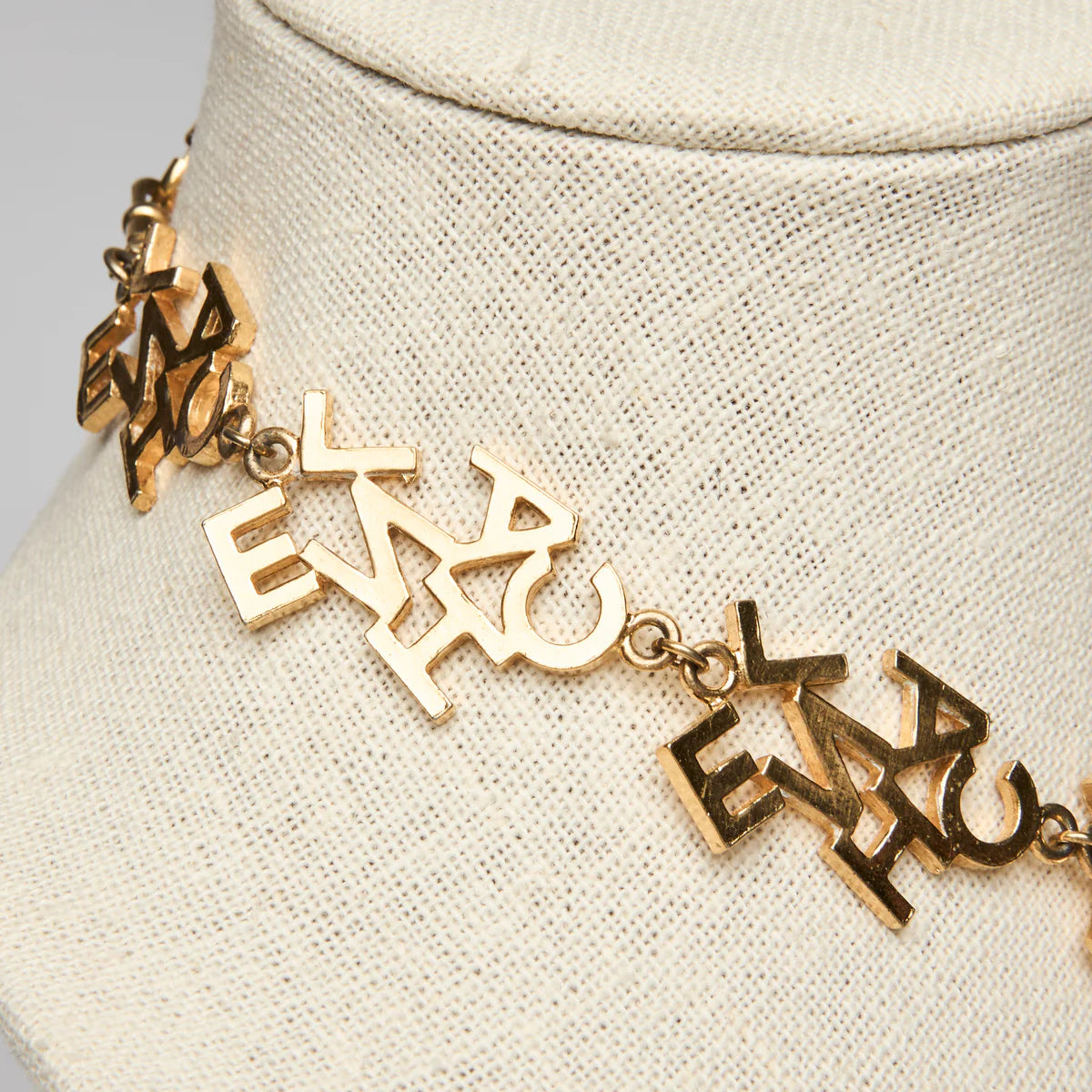 Pre-Loved Chanel ™ Gold Logo Choker Necklace Coeur Cult Core