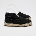 Pre-Loved Chanel ™ Black Suede Espadrilles Size 36