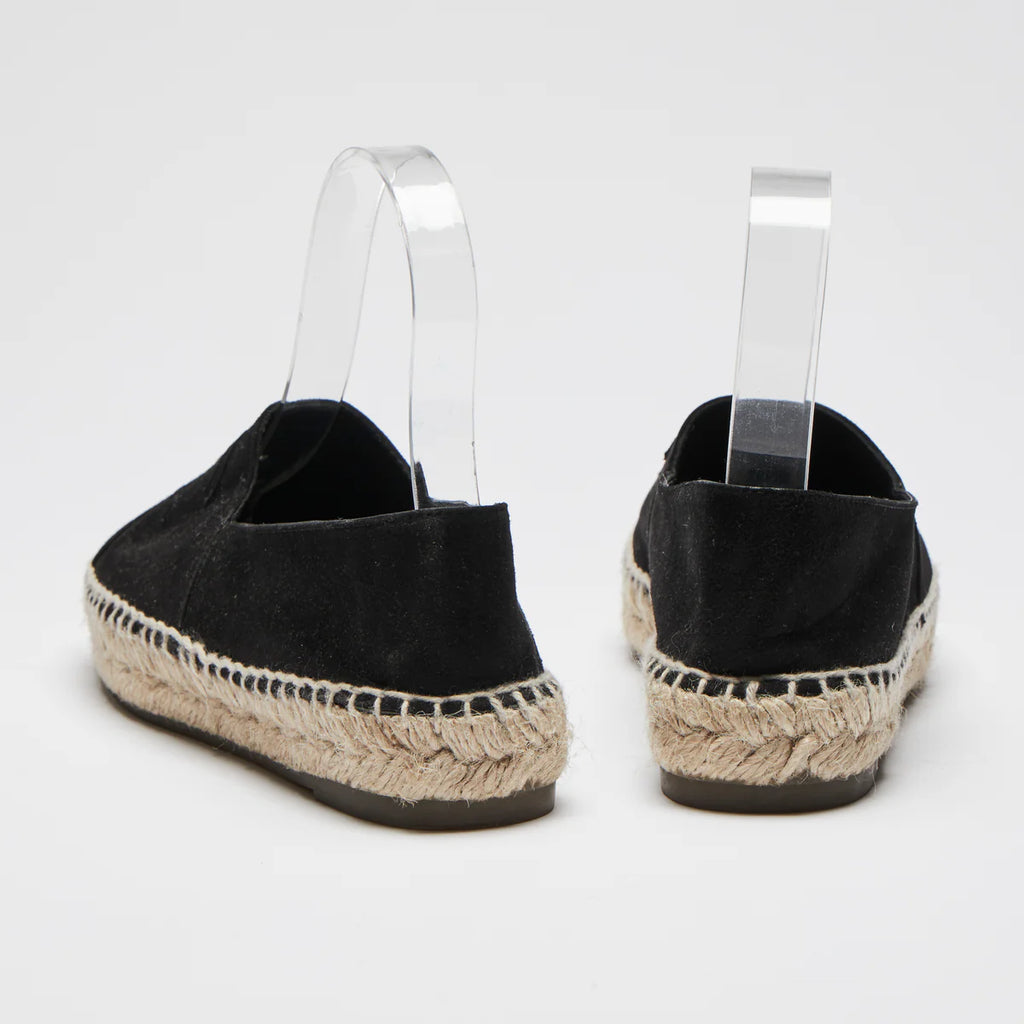 Pre-Loved Chanel ™ Black Suede Espadrilles Size 36