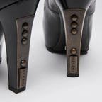 Pre-Loved Chanel™ Lace Up High Heel Ankle Boots Size 35