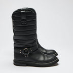 Pre-Loved Chanel™ Black Quilted Leather Mid Boots Size 38.5