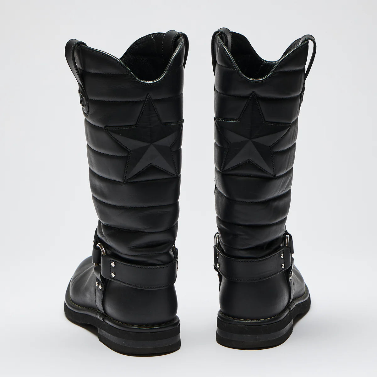 Pre-Loved Chanel™ Black Quilted Leather Mid Boots Size 38.5