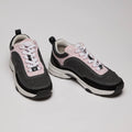 Pre-Loved Chanel™ Tweed Suede Calfskin Sneakers Gray Pink Size 36
