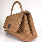 Caviar Coco Handle Bag - Caramel Coeur Cult Core
