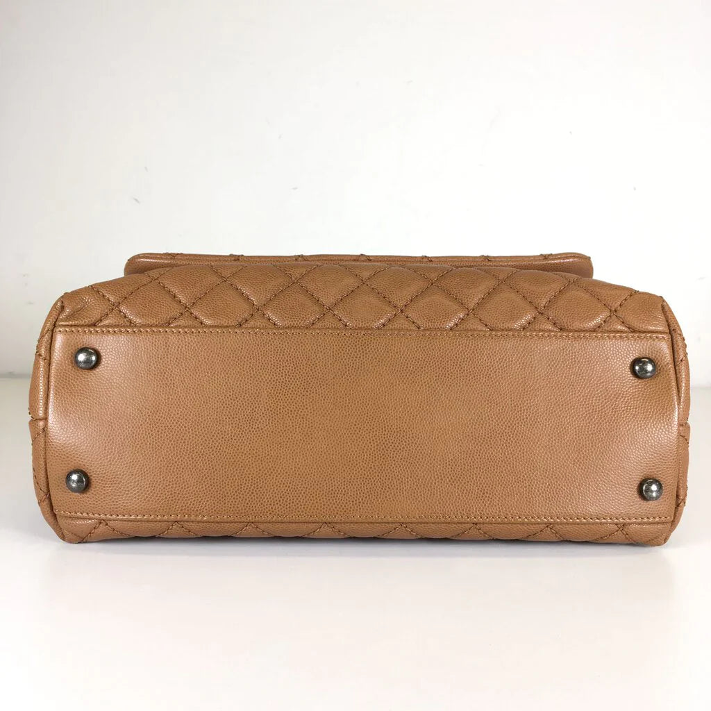 Caviar Coco Handle Bag - Caramel Coeur Cult Core