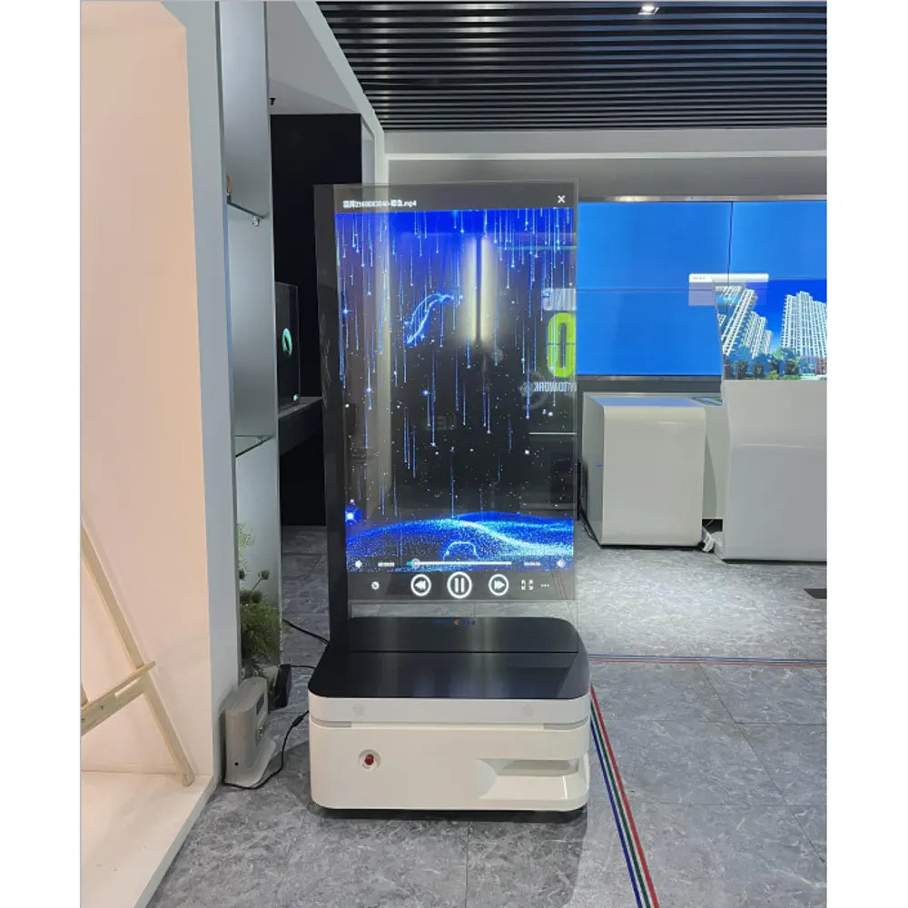 ATEAGO A1 ROS AI Advertising Robot AGV Self-Driving OLED LCD Display Mobile Base Marketing Promotion