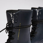 Dior Navy Blue Lace-Up Lug Sole Boots Size 35