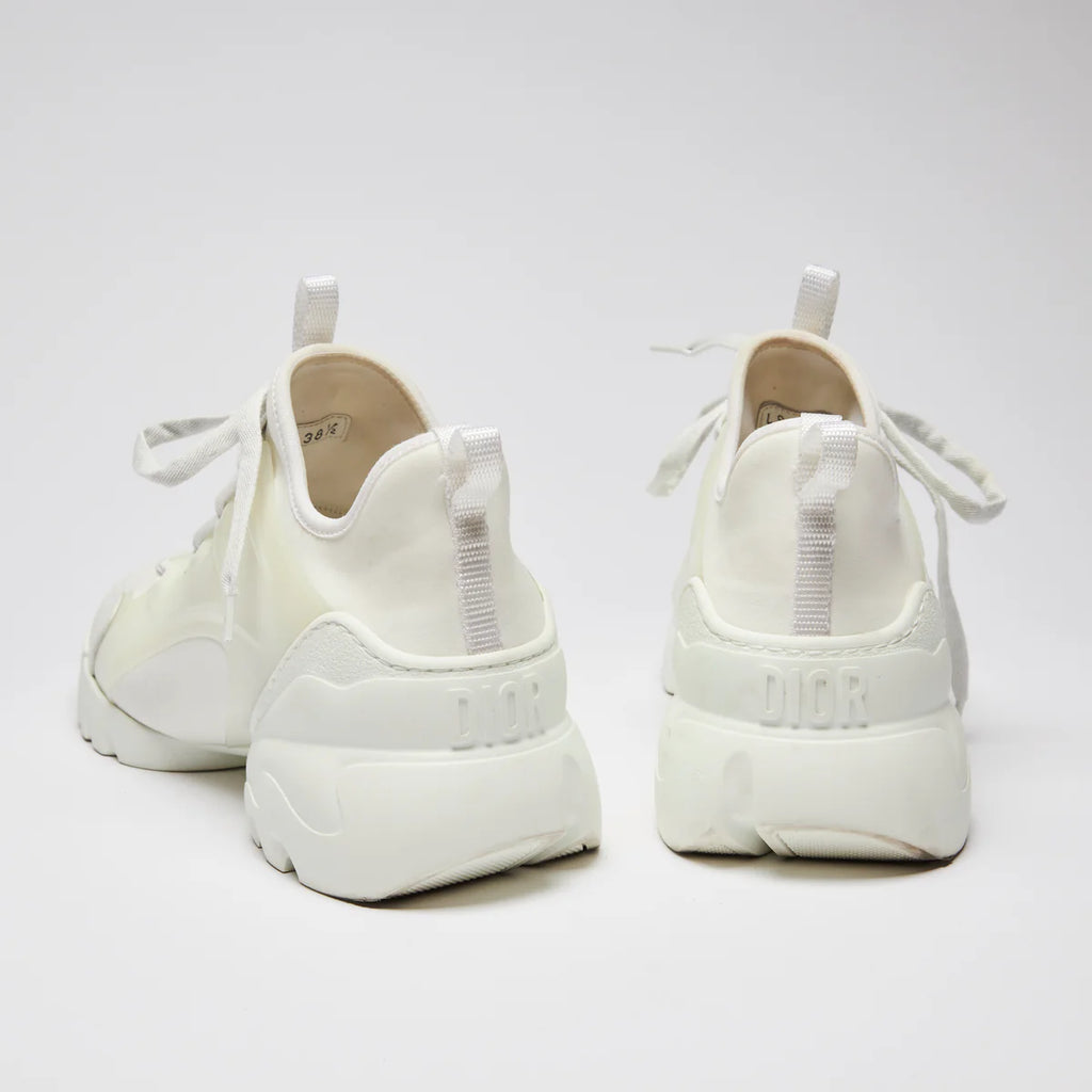 Dior D-Connect White Technical Fabric Sneakers Size 38.5