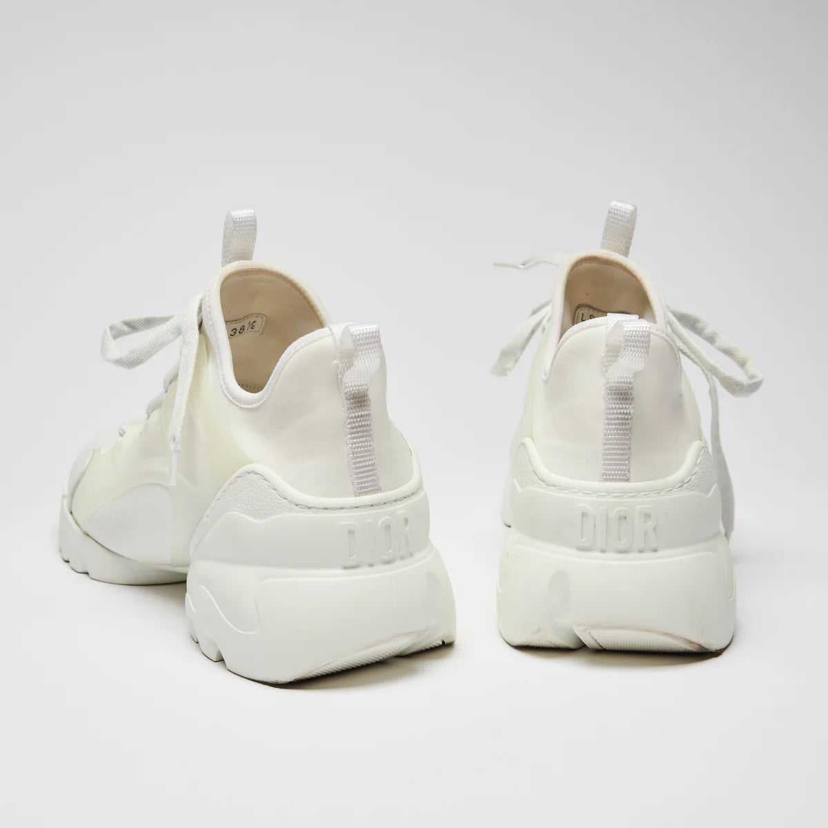 Dior D-Connect White Technical Fabric Sneakers Size 38.5
