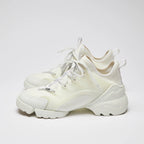 Dior D-Connect White Technical Fabric Sneakers Size 38.5