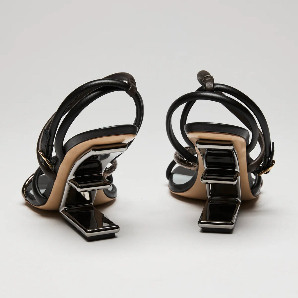 Fendi "Fendi First" Leather Sandals, Size 36.5