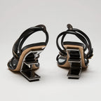 Fendi "Fendi First" Leather Sandals, Size 36.5