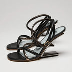Fendi "Fendi First" Leather Sandals, Size 36.5