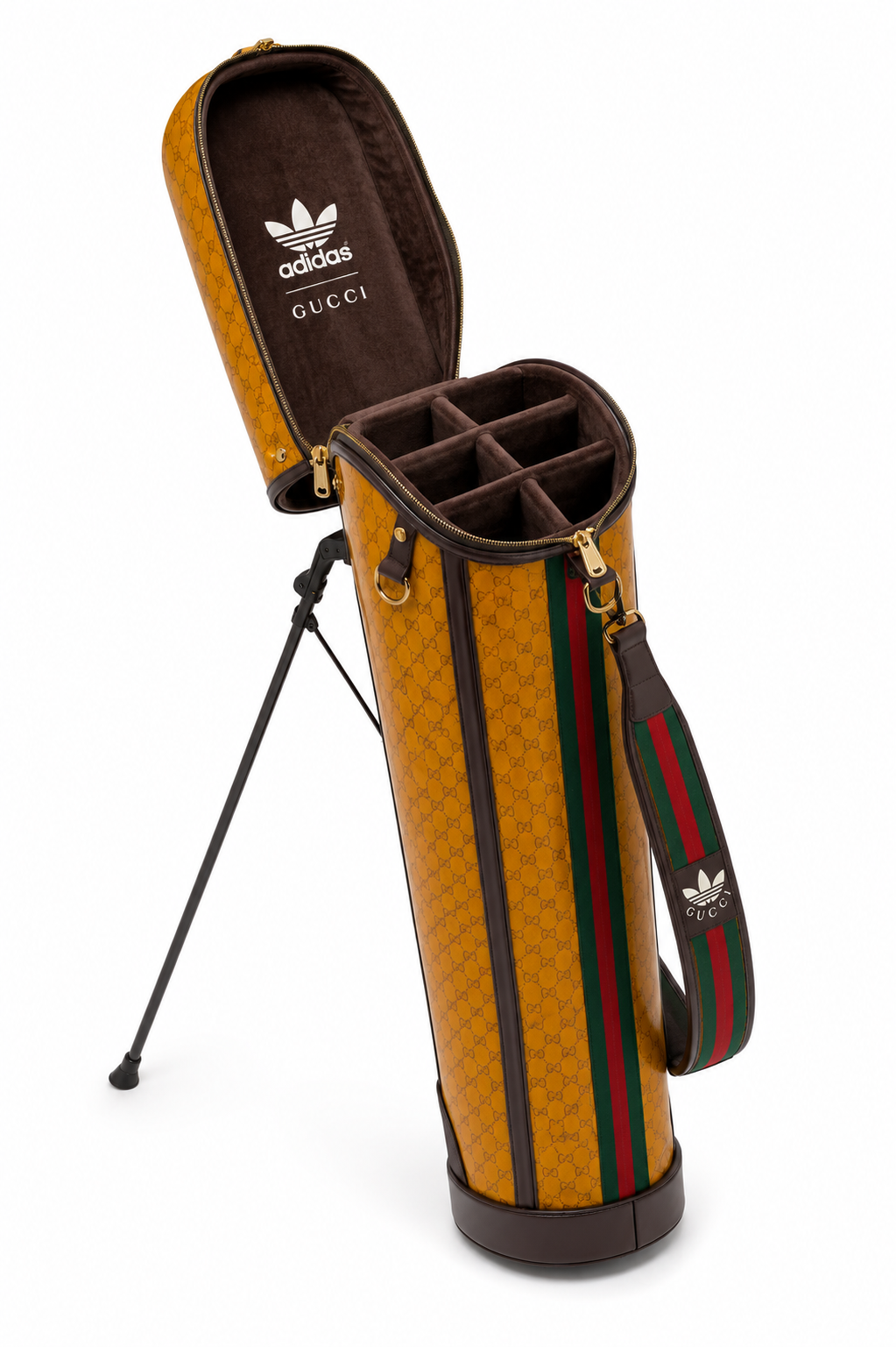 Gucci x Adidas Collab Yellow Golf Bag Coeur Cult Core