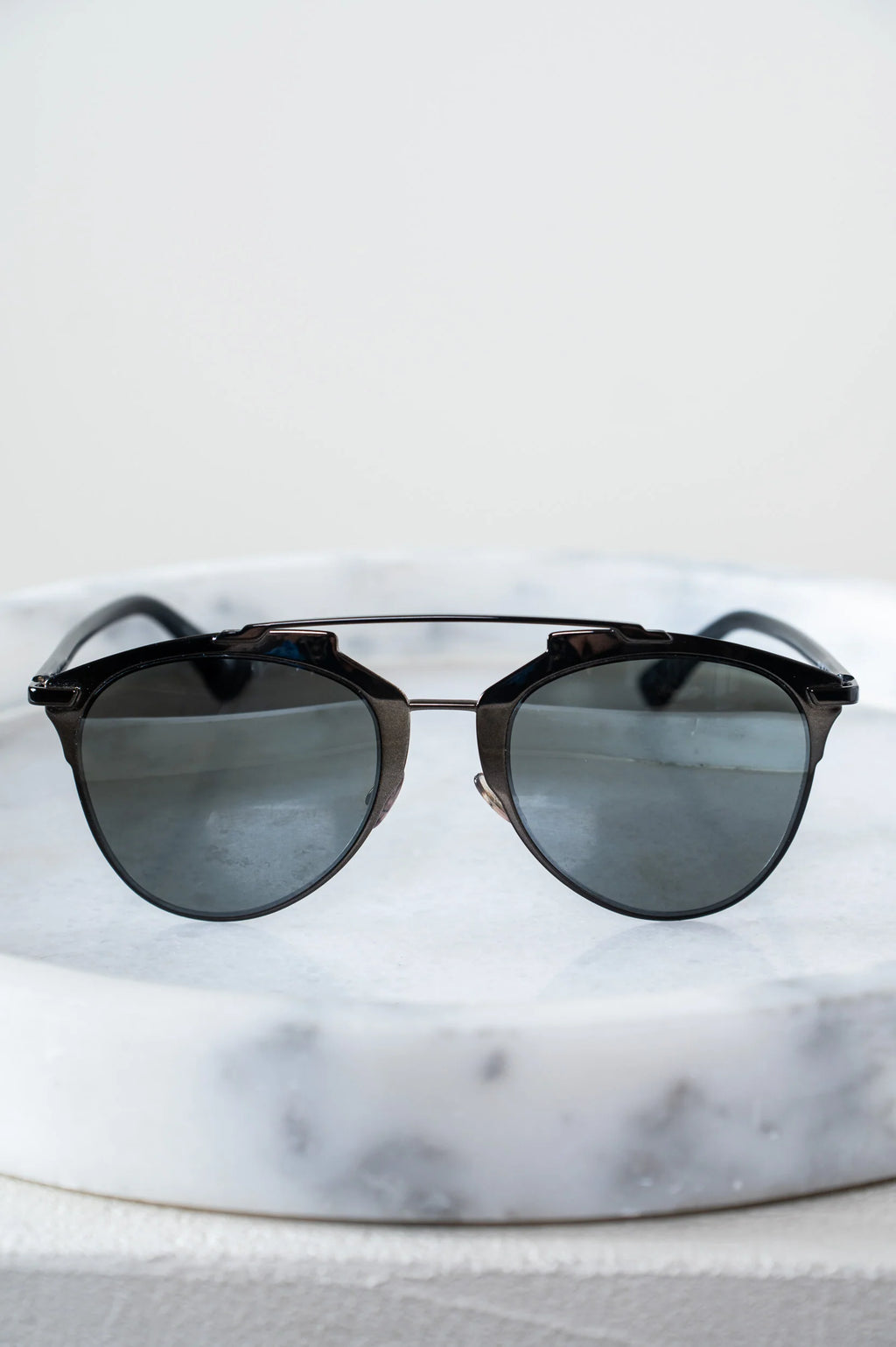 Black Thin Aviator Sunglasses Metal Coeur Cult Core