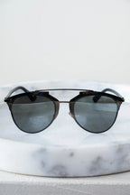 Black Thin Aviator Sunglasses Metal Coeur Cult Core