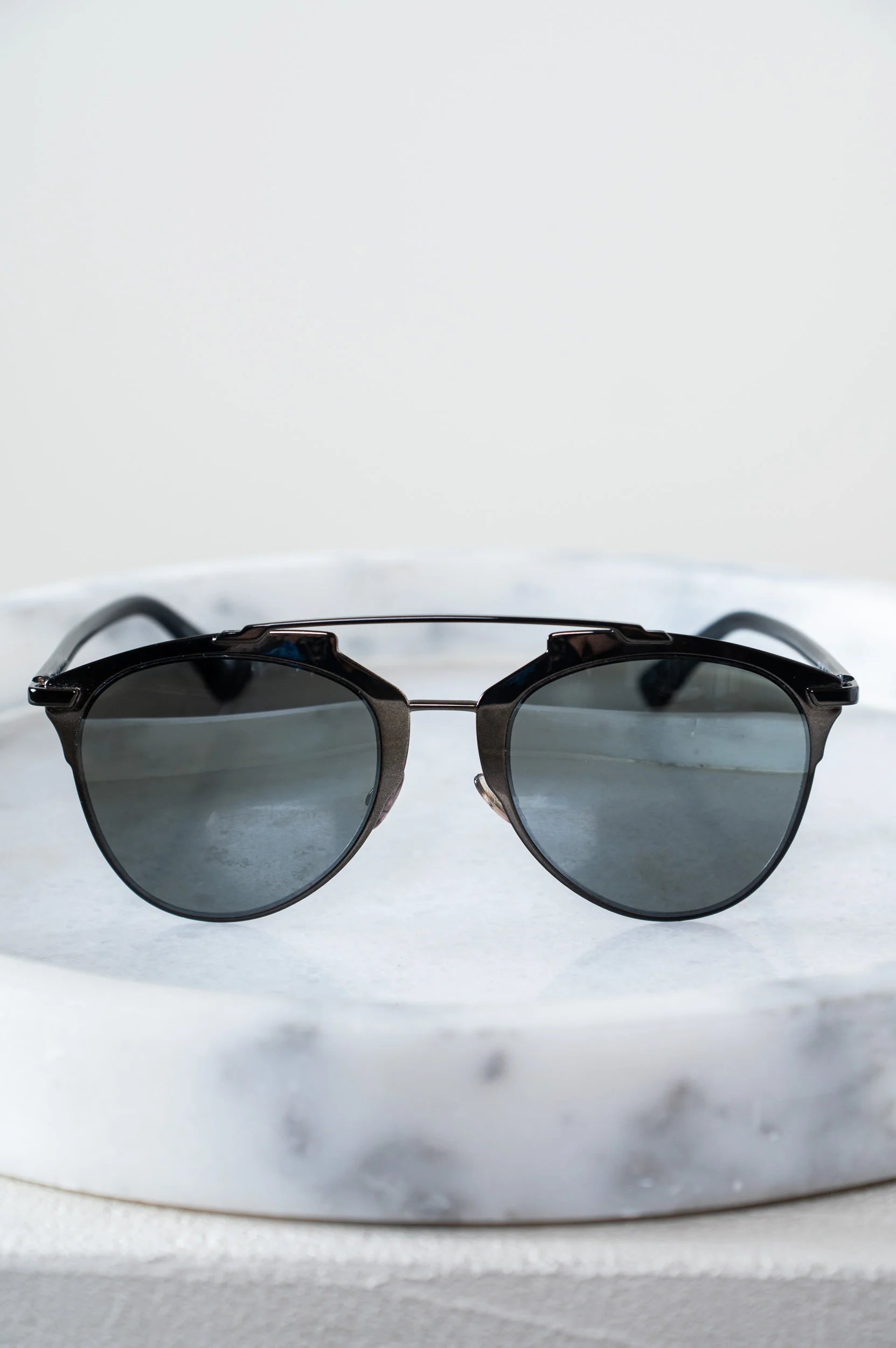 Black Thin Aviator Sunglasses Metal Coeur Cult Core