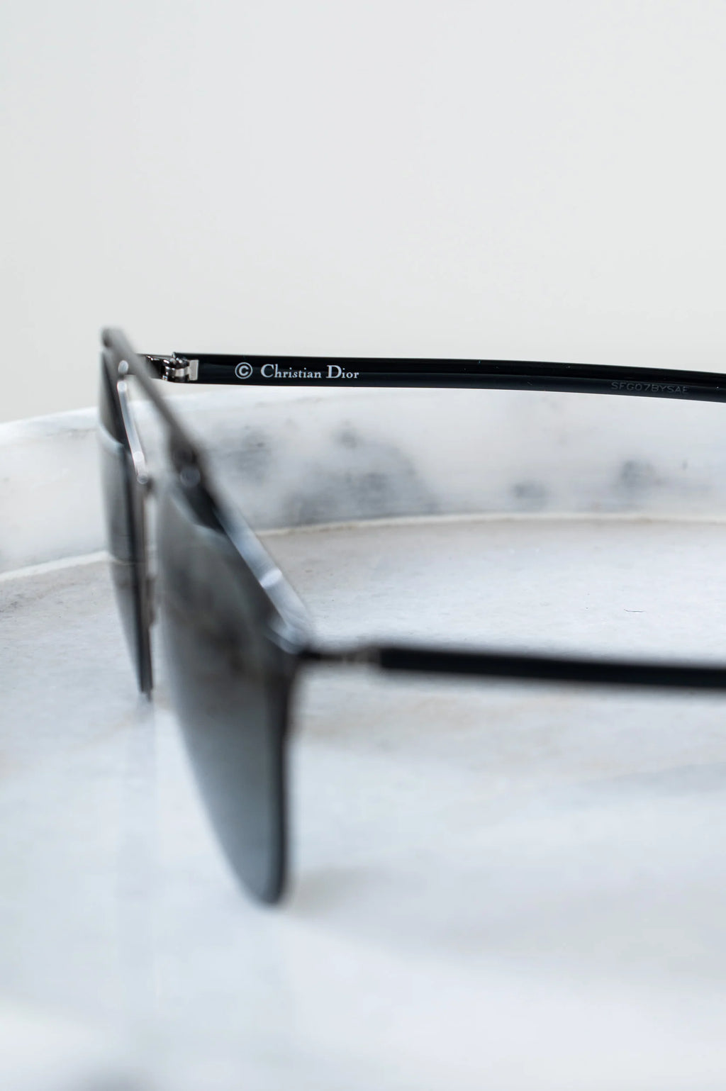 Black Thin Aviator Sunglasses Metal Coeur Cult Core