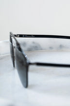 Black Thin Aviator Sunglasses Metal Coeur Cult Core