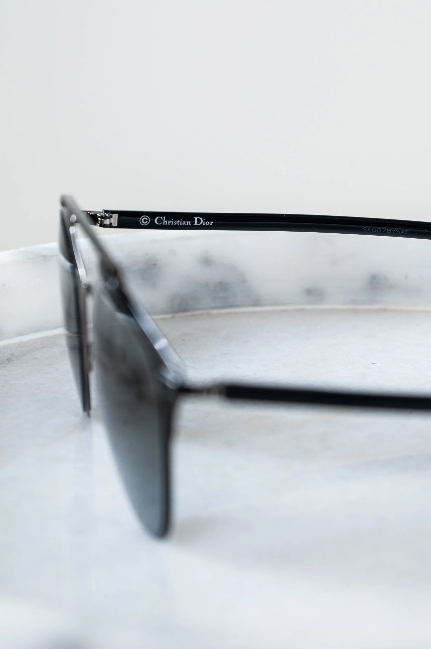 Black Thin Aviator Sunglasses Metal Coeur Cult Core