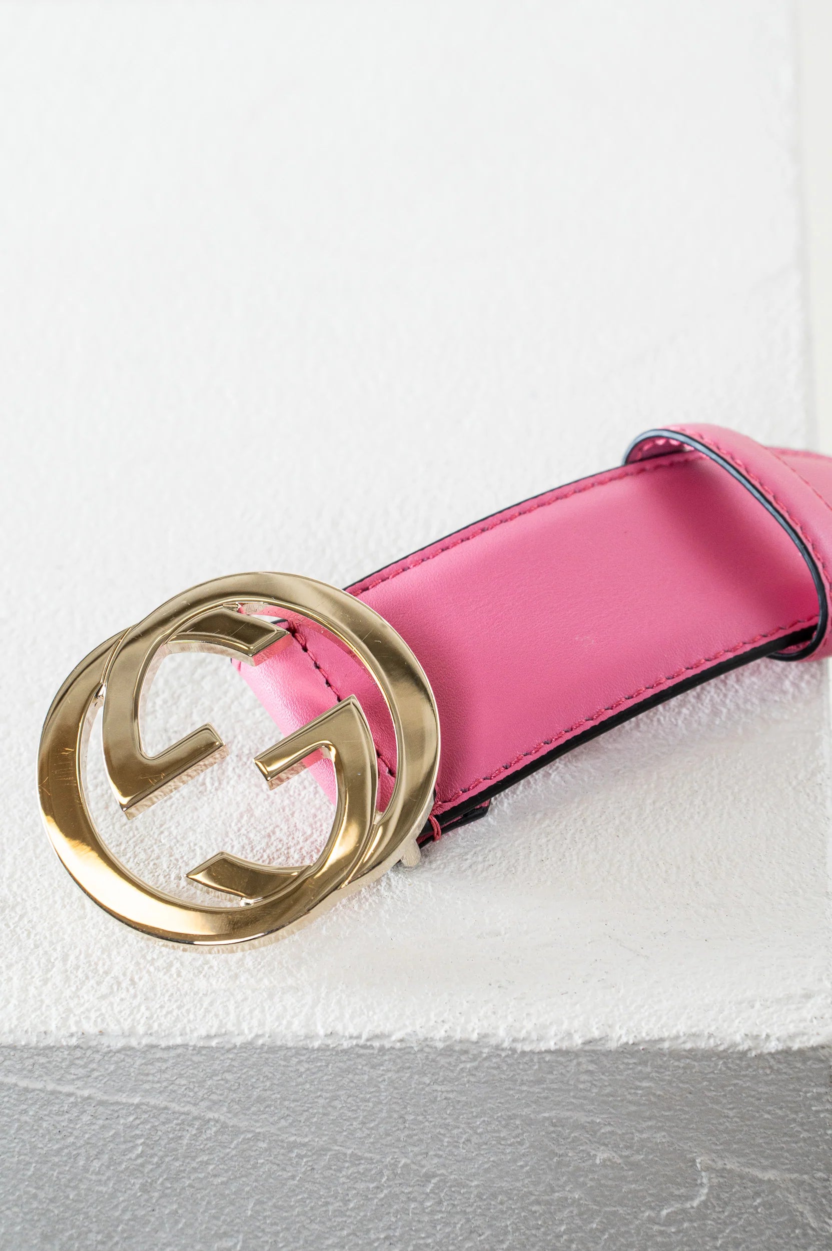 Pink Metal GG Marmont Belt Coeur Cult Core