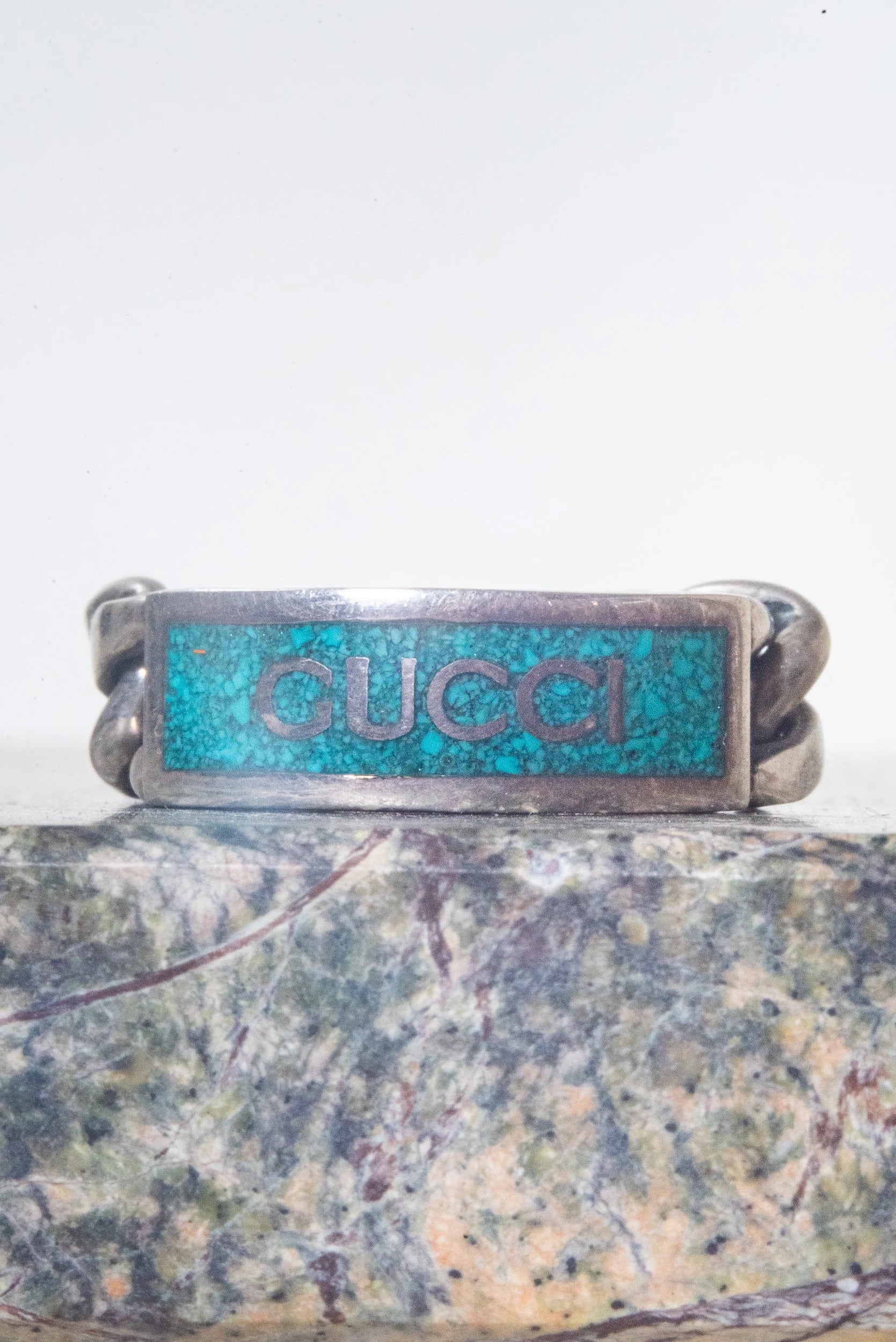 Silver Turquoise Silver Chain Ring (8 US/16) Coeur Cult Core