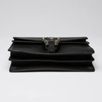 Black Grained Leather Medium Dionysus Shoulder Bag