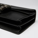 Black Grained Leather Medium Dionysus Shoulder Bag