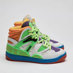 Gucci Demetra Multicolor High-Top Sneakers Size 35 Coeur Cult Core