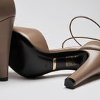 Gucci Brown Cutout Ankle Strap Pointed Toe Pumps Size 37