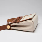 Hunter Cowhide and Ecru Toile Herbag Mini 20