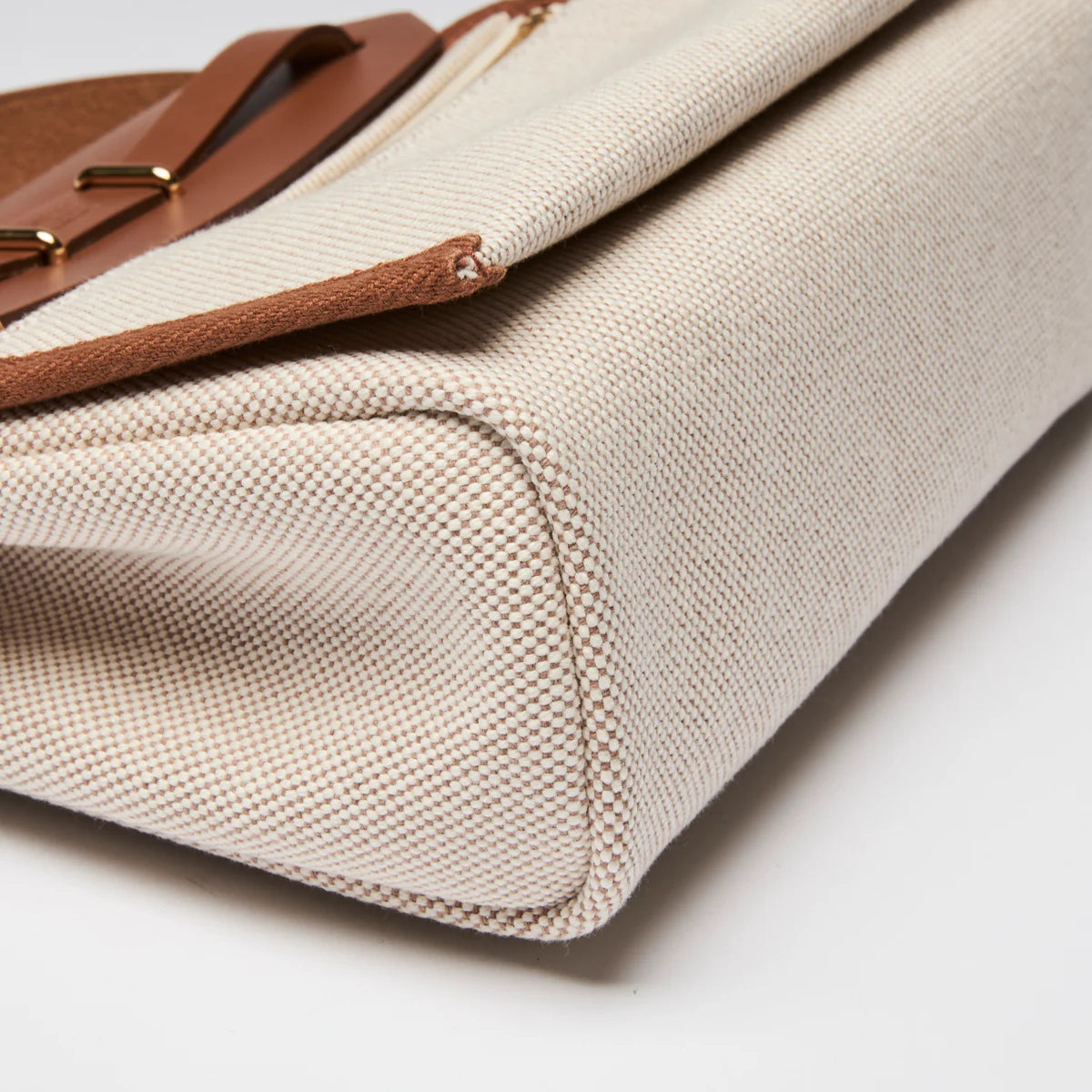 Hunter Cowhide and Ecru Toile Herbag Mini 20